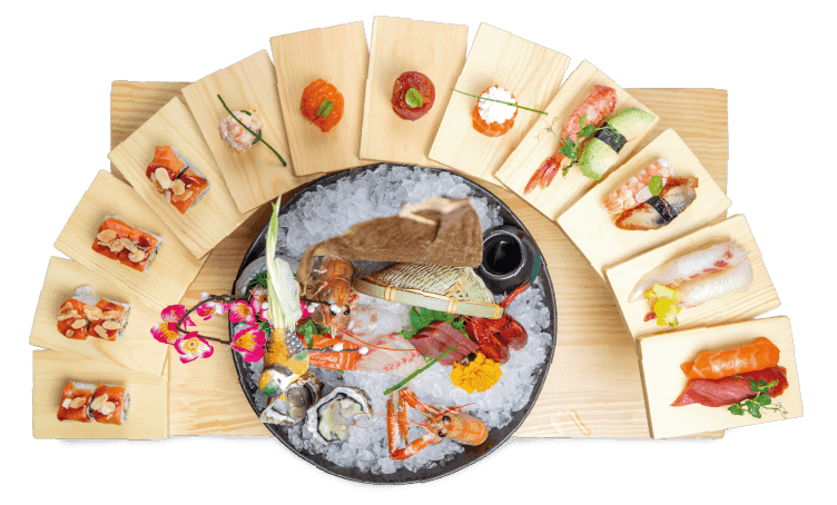 cucina giapponese piatto di sushi